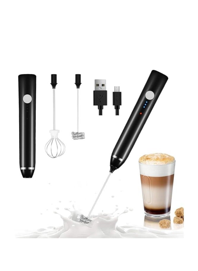 Original - Milk frother rechargeable handheld 3-speed adjustable for latte coffee cappuccino with extra egg mixer - Image 1